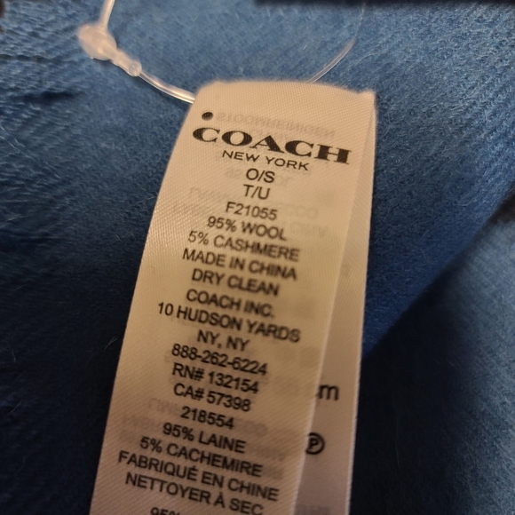 New Coach Big Plaid Scarf Wool Cashmere - Picture 3 of 4